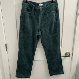 LOFT Women's Green Corduroy Pants size 30